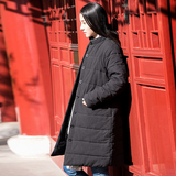 2015冬季原创女装民族风棉服中长款复古宽松棉麻女式加厚棉衣外套