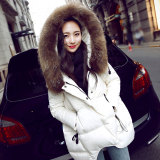 香港正品代购冬装新款韩版女装羽绒外套奢华大毛领轻薄短款羽绒服