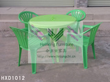 厂家直销户外沙滩泳池桌椅白色黄色绿色蓝色加厚休闲桌椅套件组件