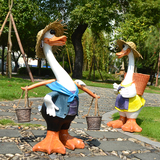 树脂卡通动物鸭子家居创意户外庭院园林绿化幼儿园装饰工艺品摆件