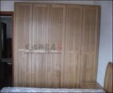 上海纯榆木厂家全实木定制定做衣柜走入式实木衣柜2.4米5门衣橱