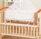 多功能婴儿床实木无漆儿童床摇篮床双层宝宝BB床可折叠变书桌沙发
