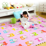 简约现代家用儿童拼图拼接爬行垫地毯绒面环保泡沫地板垫地垫卧室