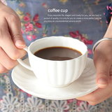 创意下午茶英式简约陶瓷纯白杯子 多用拉花咖啡杯碟茶杯牛奶水杯