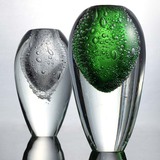 透明水晶花瓶摆件 高档样板房玻璃艺术品 家居琉璃摆设品进口材质