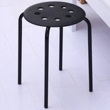 华恺之星椅凳子简约塑料椅凳子餐凳黑色