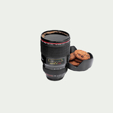 即物Homade创意佳能红圈相机镜头造型杯 喝水杯 便携带盖茶杯