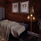 复古工业落地灯客厅卧室床头灯美式铁艺书房装饰创意水管落地灯