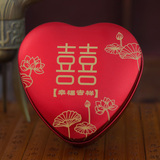 中国风红色心形马口铁盒子 喜糖盒婚庆用品批发礼品糖果包装礼盒