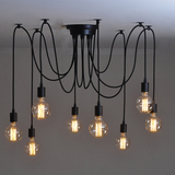 LOFT简约创意爱迪生灯泡天女散花北欧复古工业卧室餐厅吧台吊灯具