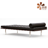 真皮沙发床1.8米两用 换鞋凳现代休闲巴塞罗那沙发床宜家工厂特价