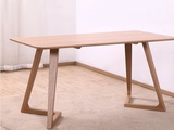 进口老松木实木餐桌 北欧宜家现代简约办公桌 创意小户型餐桌书桌