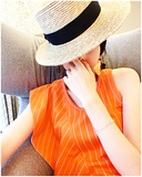 ALU ONLINE SHOP 独家制作 鲜橙色减龄款不规则条纹连衣裙 推荐！