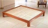 现代简约实木床榻榻米床简易床架双人床1.5米1.8米床板纯白色韩式