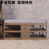 韩式特价田园整装实木白色穿鞋凳换鞋凳沙发凳鞋柜收纳床尾储物凳