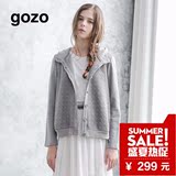 gozo2016春季新款女装上衣休闲大码长袖连帽韩版纯棉外套上衣外衣