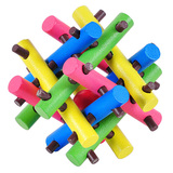 成人儿童经典益智力解锁玩具木质制彩色十二姐妹拆装孔明锁鲁班球
