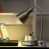简易LED夹子台灯支架学生实用床头卧室无极调光阅读灯E27可换光源