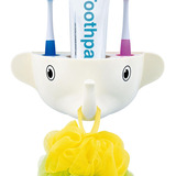 安雅强力吸盘大象卡通挂牙刷架创意牙膏架可爱浴室卫生间洗漱用品