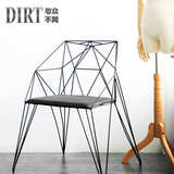 镂空铁艺椅 黑色白色现代简约椅 创意家具接待椅子 宜家餐椅