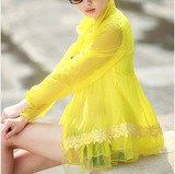 2016夏季蕾丝防晒衣防紫外线女长袖超薄外套韩中长款大码防晒服衫