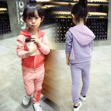 童装2016女童春装长袖运动卫衣套装3-4-5岁宝宝两件套女童套装