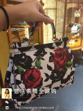 【欧洲专柜代购】D&G 2015秋冬新款玫瑰花朵 手提包