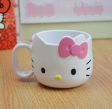 hellokitty可爱早餐牛奶杯创意凯蒂猫咖啡蝴蝶结马克杯水杯
