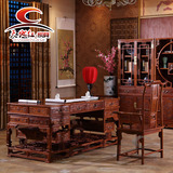 红木家具非洲花梨木中式明清雕花办公桌写字台书桌书柜组合特价