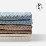 寝觉出口正品纯色竹纤维毛巾被 夏季毛毯针织午睡毯盖毯空调毯子