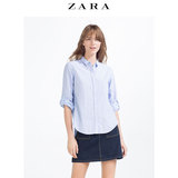 ZARA 女装 休闲条纹衬衫 03717052400