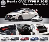 预定1:18 Ebbro 本田Honda思域Civic小钢炮 Type-R 2015 汽车模型