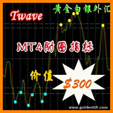 准确价值300美元Twave外汇mt4MT4指标模板黄金白银分析操盘手系统
