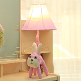 兔布艺动物台灯创意可爱萌温馨田园儿童房卧室床头小夜灯卡通狮子