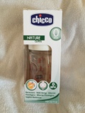 现货 意大利代购 Chicco智高宽口玻璃乳胶硅胶奶瓶新生儿必备150M