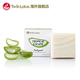 泰国原装进口TwinLotus双莲天然植物泰式芦荟牛油果精油皂100g