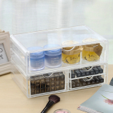 化妆品收纳盒透明家用韩式梳妆台抽屉式塑料大号化妆首饰收纳盒箱