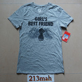 专柜正品 Nike Girl‘s Best Friend 女款灰色短袖T恤 644538-063