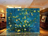 新中式玄关地中海手绘油画木板屏风会所咖啡馆背景墙装饰漆画挂屏