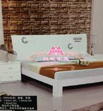 重庆家具双人床单人床高档板式床白色烤漆床环保多层板实木床