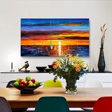 壁画客厅挂画横版现代简约沙发单幅创意风景无框装饰抽象艺术油画