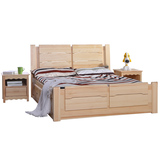 欧式床成人储物双人床1.8床1.5米单人床松木床家具田园高箱实木床