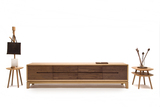 日式家具丨北欧风格丨实木白橡木黑胡桃木电视柜丨储物柜木蜡油