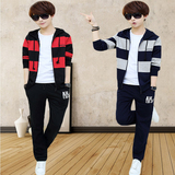 青少年运动套装男秋季学生卫衣男休闲薄款外套韩版两件套棒球服潮