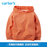 Carter's1件式橙色长袖连帽外套做旧卫衣毛圈棉男幼儿童装243G288