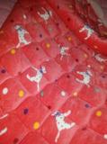三层加厚珊瑚绒法兰绒衍缝夹棉布料 家居服保暖床品面料 手工布料