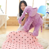 大象毛绒玩具抱枕宝宝睡觉空调毯子两用玩偶靠垫布娃娃生日礼物女