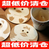 创意中国风圆形立体镂空木质杯垫 餐垫 隔热垫