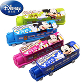 包邮正品Disney迪士尼笔盒卡通铅笔盒火车头文具盒带轮子82253