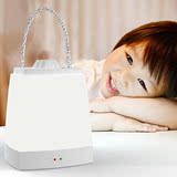 USB充电LED小夜灯手提宝宝卧室床头可调光台灯插电开关式便携移动